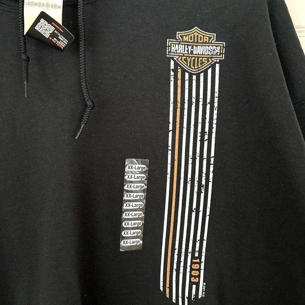 Harley Davidson Men’s Hooded Sweatshirt NWT - Picture 2 of 4